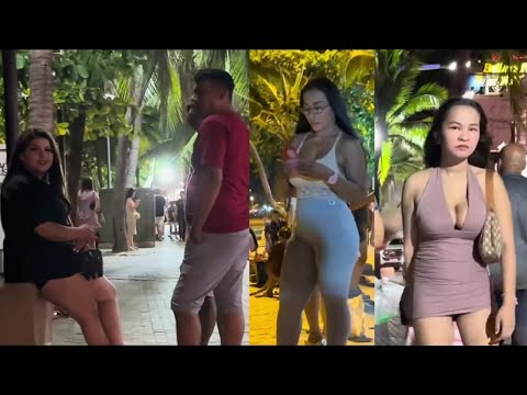 [4k]How is pattaya now? Beach road pattaya | beautiful freelancers |