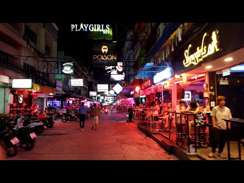 8K Night Walk Soi 6 Pattaya Thailand epic party street bar girls, Daily new Videos