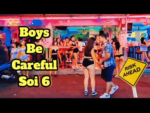 Boys Must Face in Pattaya Soi 6 | Pattaya Nightlife | Pattaya Beach Road #soi6 #pattaya #thailand4k