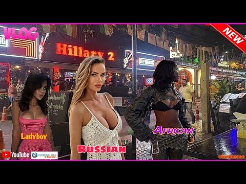 Ladyboy Russian & African Love Freelancers of Bangkok & Pattaya Nightlife Thailand Recent 2024 🇹🇭