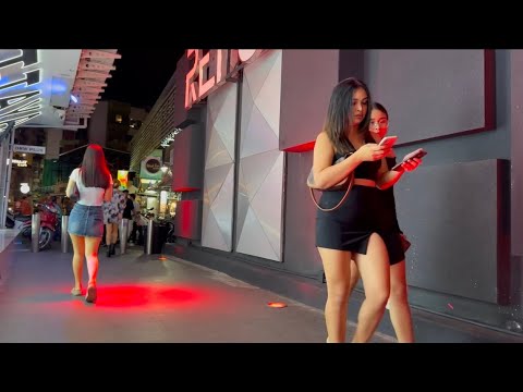 Looking for a wife in Pattaya single ladies nightlife district at 2 AM in Thailand.#pattaya
