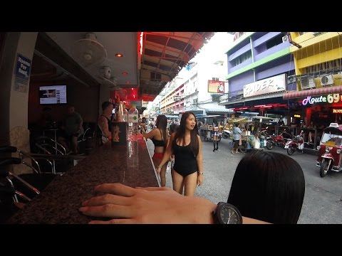 Pattaya Soi 6 "Bar Girls N Bums" 2016 March 4th Thailand