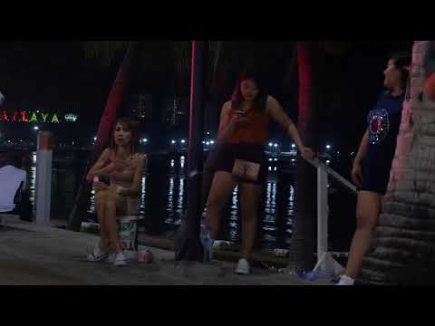 Thailand Girl Red | Pattaya Beach Road Ladies Waiting For Customers 2018
