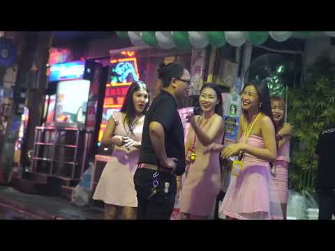 Thailand Pattaya Walking street friday night street. So many freelancers!
