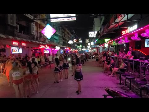 8K Beautiful Girls Nightlife soi 6 Craziest St in Pattaya Thailand GoGo clubs Bars