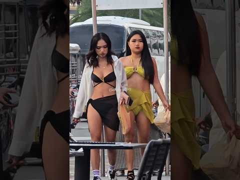 Pattaya beach road, beautiful thai girls. ✨️🤩 #travel #thailand #pattaya #ytshorts #subscribe #like