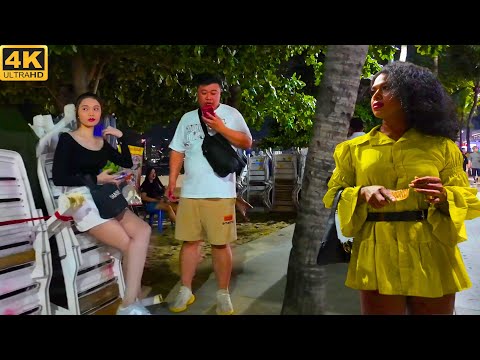 [4K] How is Thailand Now? Pattaya Beach Road, Freelancers!