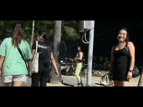 Beach road in Pattaya, Thailand. Pattaya beach road with sexy freelancers. #asian #thai #girls