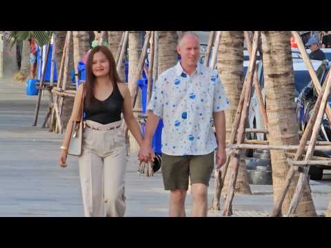 Beautiful girls in Pattaya. Asia  Walk in Thailand  สาวสวยพัทยา. เอเชียวอล์คในประเทศไทย