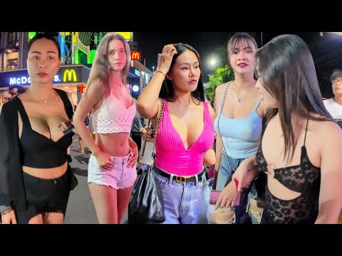 πΉπ Pattaya Nightlife District 2024 – So Many Beautiful Girls in Pattaya Festival