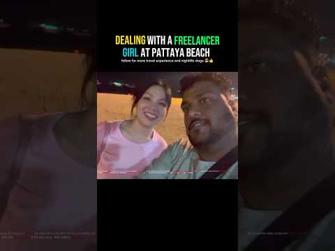 Freelancer girl at Pattaya beach 🏖 #shorts #pattaya #travel