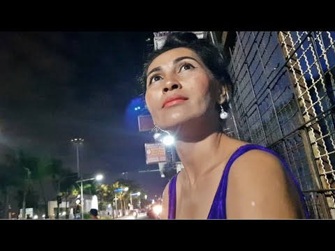 Interviewing Pattaya beach road freelancers at night time.