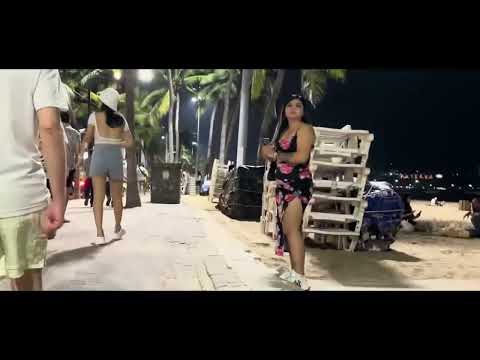 Pattaya beach road with freelancers. Thailand nightlife.