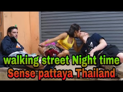 pattaya Night life At Night time and pattaya Girls And Foreigner. 4K