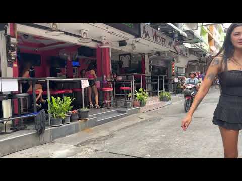 Pattaya Thailand beach road raw action 4k hooker bar girls hooker Soi 6 walking street raw video