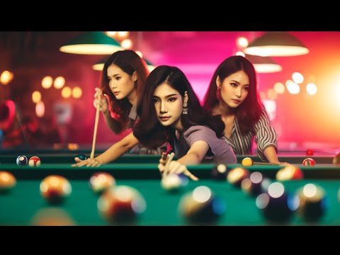 Thai Girls Play Pool From PATTAYA THAILAND