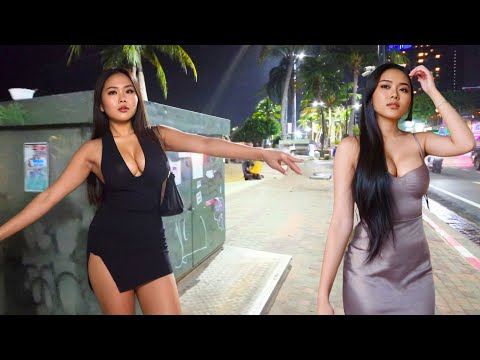 [4K] Best quality! Beach Road Pattaya 2025! So Many Freelancers waiting!