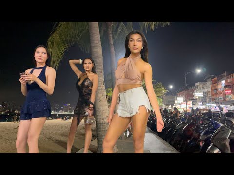 [4K] Best quality! Beach Road Pattaya August 2025! So Many Freelancers waiting!