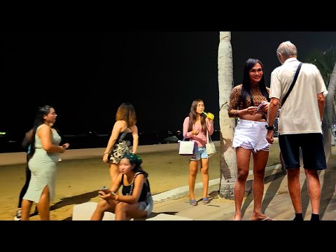 4K HDR How is Now pattaya nightlife beach road pattaya freelancers today