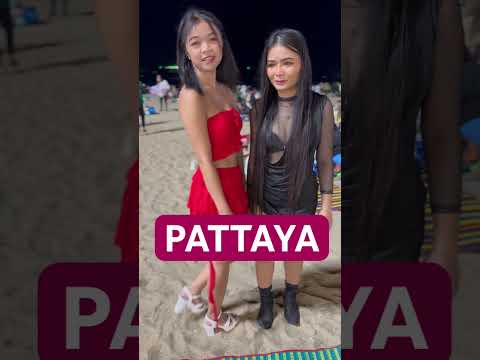 Cute Thai Girls on the Pattaya Beach  #shorts