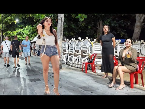 Pattaya Beach Road Cute Freelancers Low Season Scenes – July 2025
